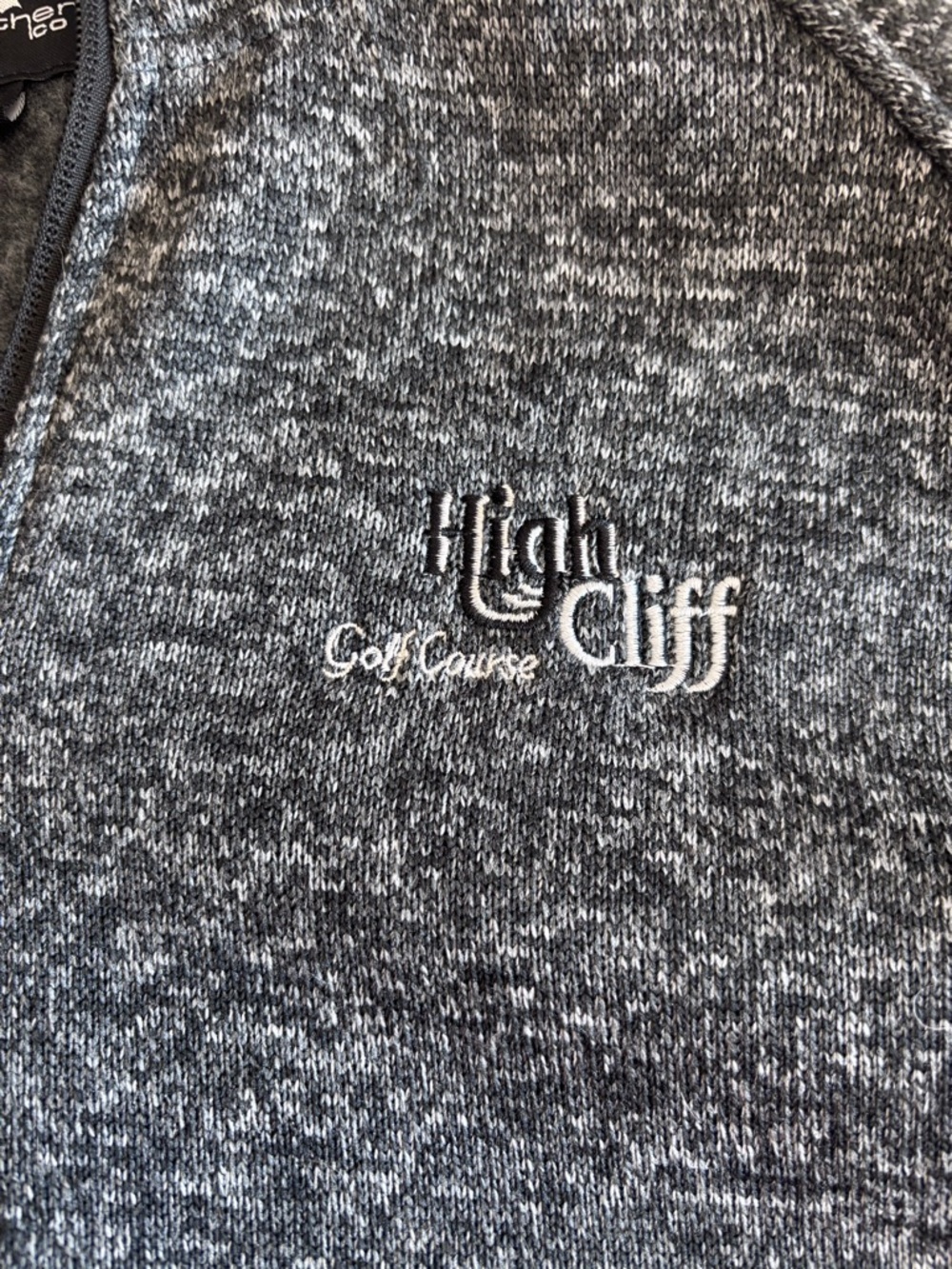 Men’s Gray Marled Zip-Up Sweater